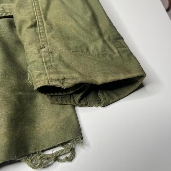70s Vintage M-65 Military Field Jacket OG-107 Green Sz L (Approx) Scovill Zip - Picture 7 of 13